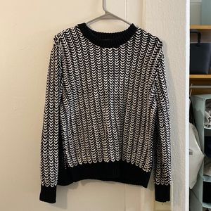 COS Black and White Knit Sweater